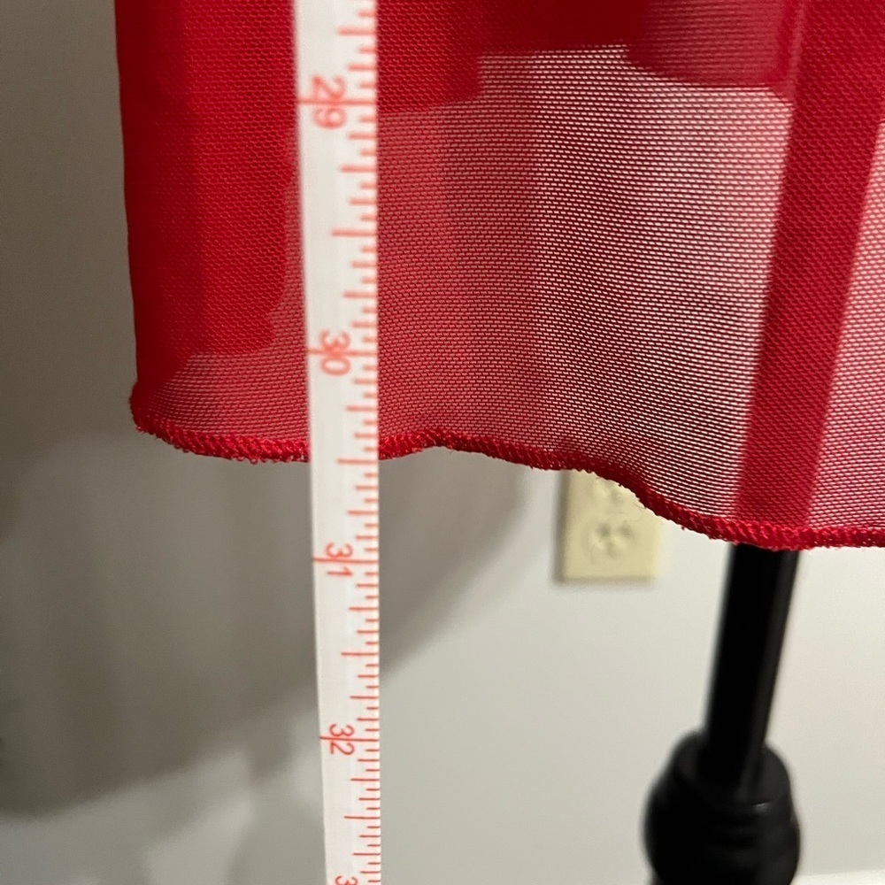 Elegant Scarlet Lace Slip Nightie - Picture 4 of 7